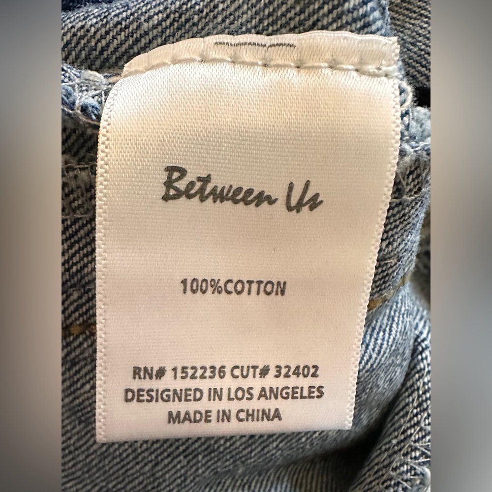 Between Us. Classic Blue Distressed Jean Jacket LARGE - Picture 11 of 16